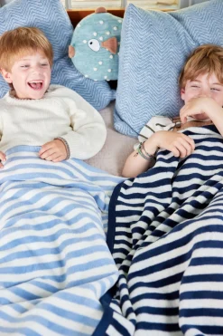 Sideline Stripe Navy Midi Blanket