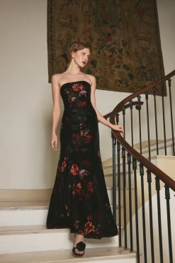 Sierra Dress in Eternal Flora Black
