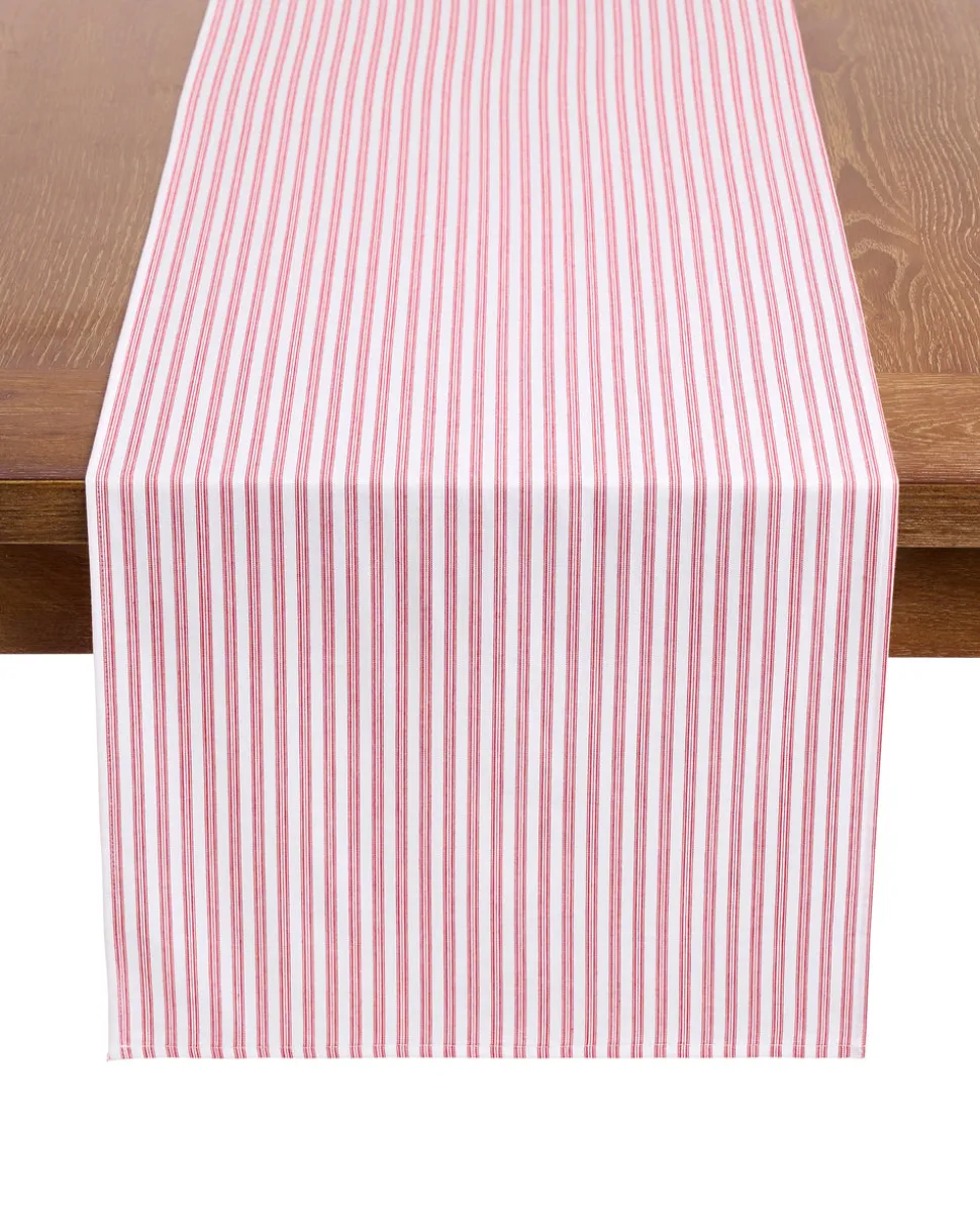 Signature Antique Red Ticking Table Linen