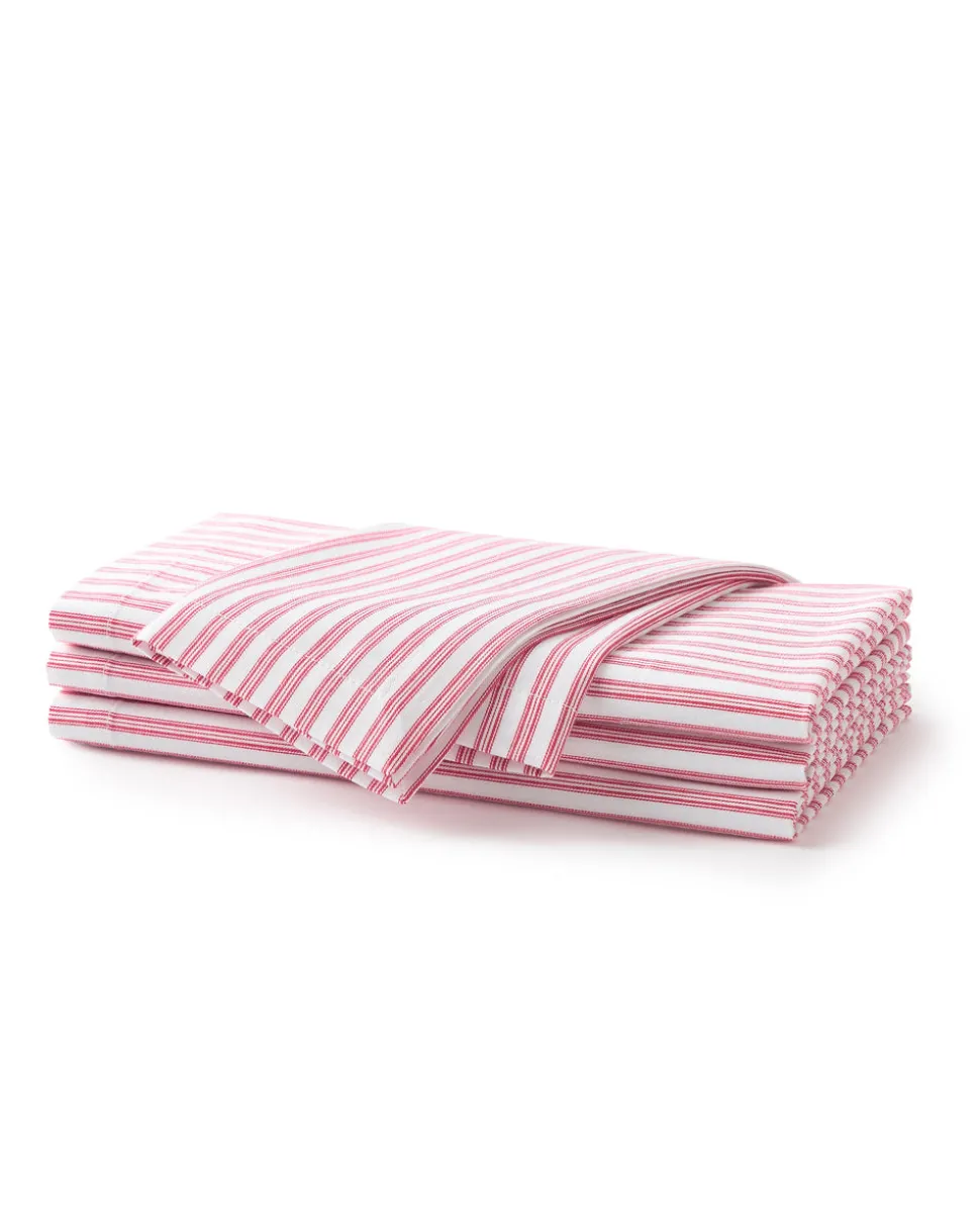 Signature Antique Red Ticking Table Linen