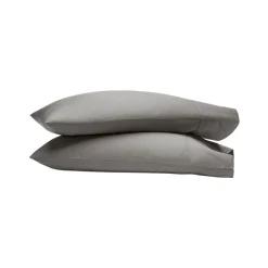 Signature Hemmed Pillowcase Set in Stone