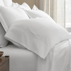 Signature Hemmed Pillowcase Set in White