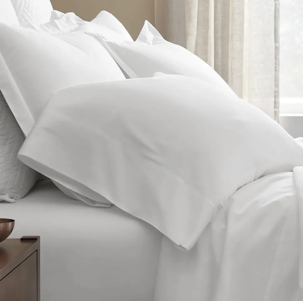Signature Hemmed Pillowcase Set in White