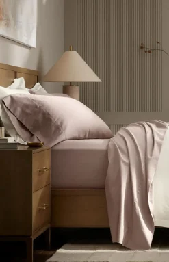 Signature Hemmed Sheet Set in Dusty Rose