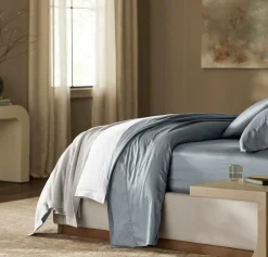 Signature Hemmed Sheet Set in Bluestone