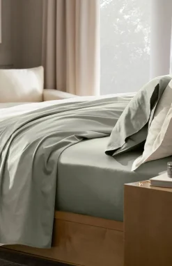 Signature Hemmed Sheet Set in Sageleaf