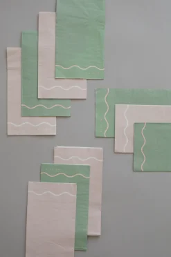 Signature Napkins in Pink & Mint