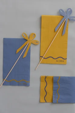 Signature Napkins in Yellow & Blue