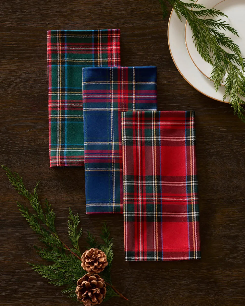 Signature Twill Napkins in Kensington Tartan, Set of 4