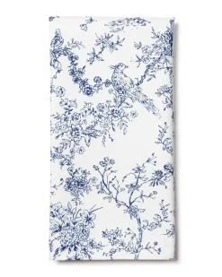 Signature Twill Napkins in Navy French Ticking, Set of 4