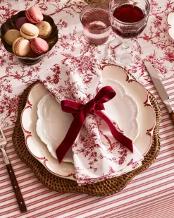 Signature Twill Napkins in Red Timeless Toile, Set of 4