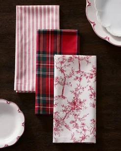 Signature Twill Napkins in Red Timeless Toile, Set of 4