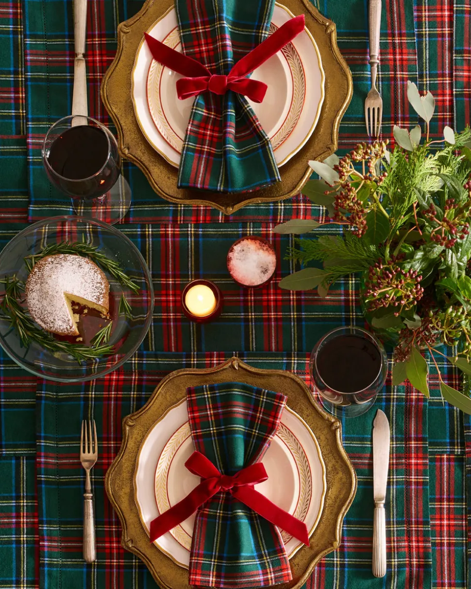 Signature Twill Placemats in Kensington Tartan, Set of 4