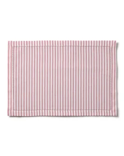 Signature Twill Placemats in Antique Red Ticking