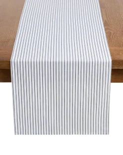 Signature Twill Runner in Navy French Ticking