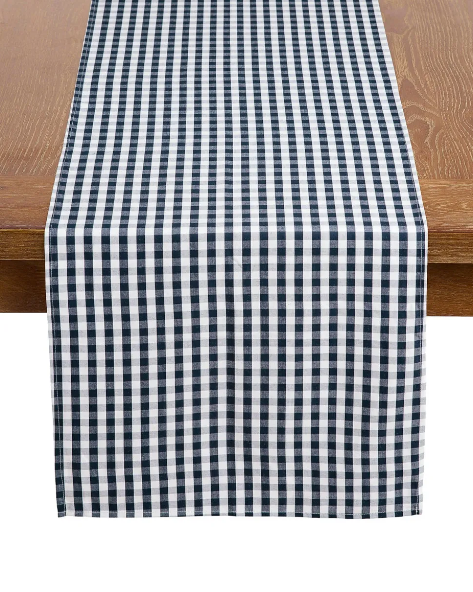 Signature Twill Runner in Navy Gingham