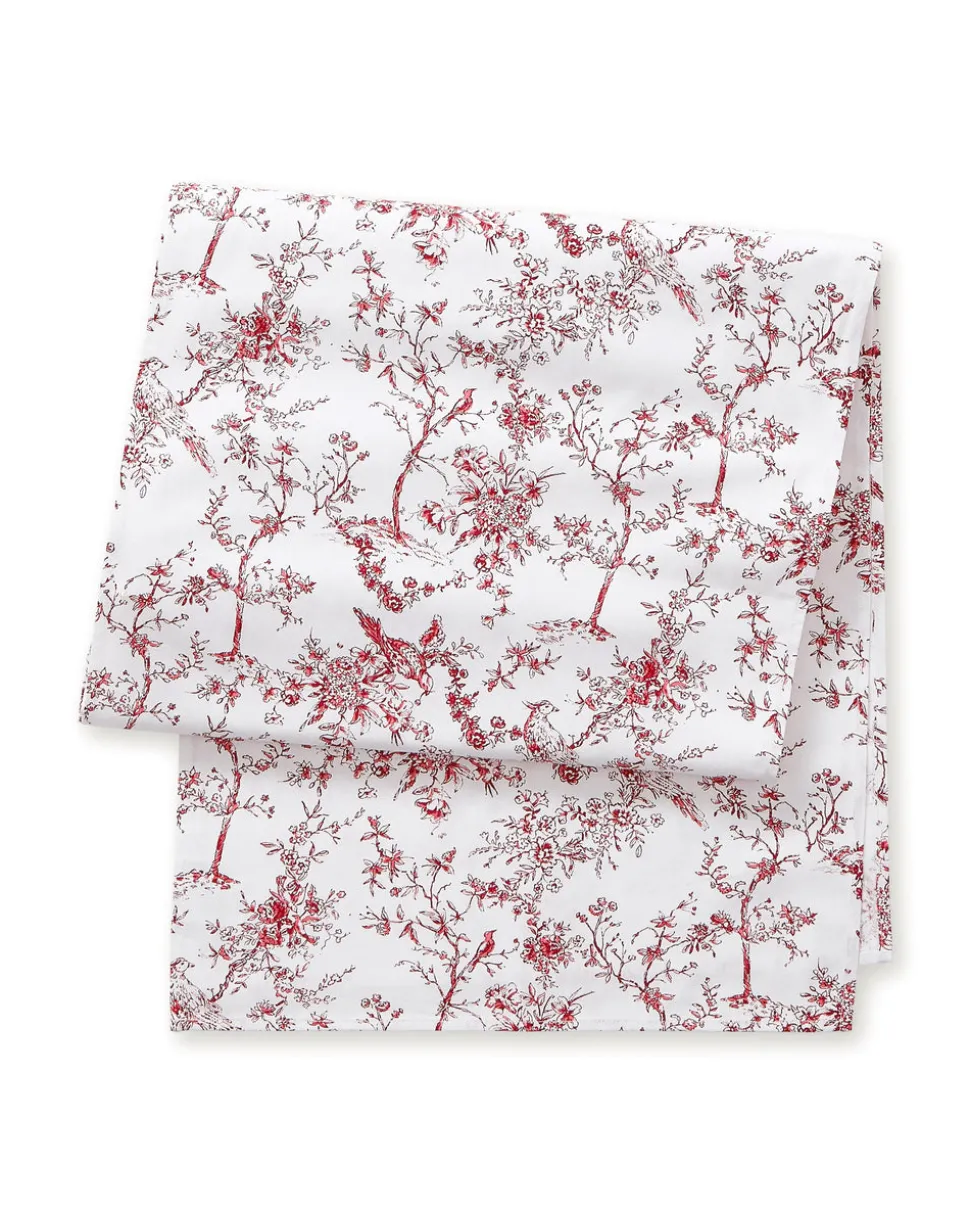 Signature Twill Table Runner in Red Timeless Toile