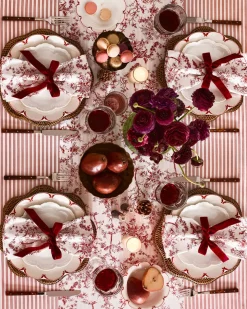 Signature Twill Table Runner in Red Timeless Toile