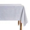 Signature Twill Tablecloth in Navy French Ticking