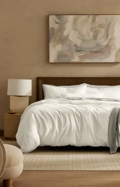 Signature Vintage Washed Duvet Set in Vintage White