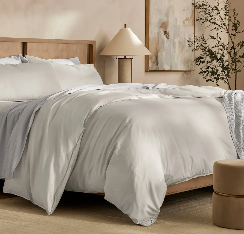 Signature Vintage Washed Duvet Set in Vintage Mist