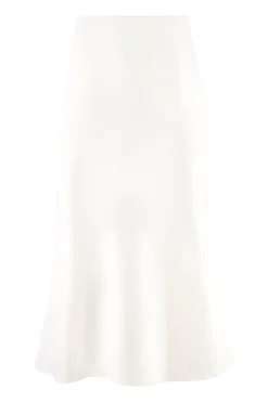Silk Avin Midi Slip Skirt in Ivory