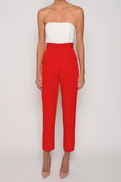 Silk Faille Cigarette Pants