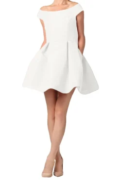 Silk Faille Off-The-Shoulder Dress