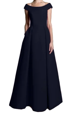 Silk Faille Off-The-Shoulder Ball Gown