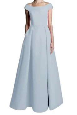 Silk Faille Off-The-Shoulder Ball Gown