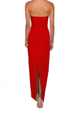 Silk Faille Strapless Column Gown