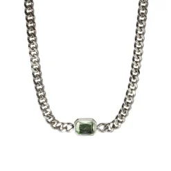 Silver Chunky Gem Choker