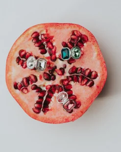Silver Peridot/Emerald Two Stone Ring