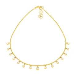 Simple Diamond Fringe Necklace