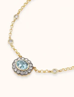 Single Alexandra Necklace Aquamarine