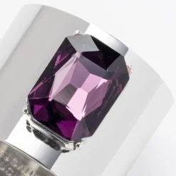 Single Gem Napkin Ring in Amethyst, Set of Two