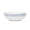 Sitio Stripe Coupe Bowl in Delft Blue