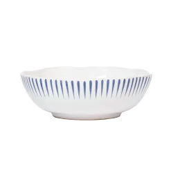 Sitio Stripe Coupe Bowl in Delft Blue