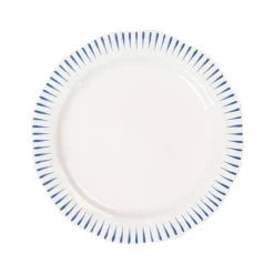 Sitio Stripe Dessert/Salad Plate in Delft Blue