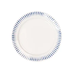Sitio Stripe Side/Cocktail Plate in Delft Blue