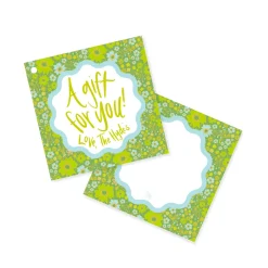 Sky & Chartreuse Ditsy Floral Gift Tags