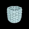 Sky Blue Basketweave Planter
