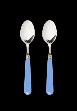 Sky Blue Dessert Spoons, Set of 2