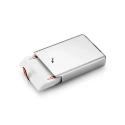 Sky Card Deck Holder, Leather & Stainless Steel