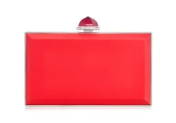 Skylar Satin Handbag in Crimson