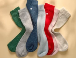 Sleeping Socks Heart in Bluebell