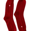 Sleeping Socks Heart in Scarlet