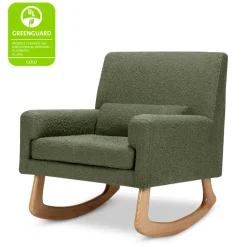 Sleepytime Rocker in Olive Boucle with Light Legs