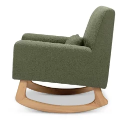 Sleepytime Rocker in Olive Boucle with Light Legs