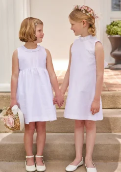 Sleeveless Formal Dress in Special Occasion White